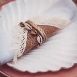 Lot De 4 Ronds De Serviette Coquillage