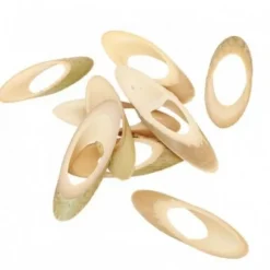 Lot De 24 Ronds De Serviette En Bambou Naturel