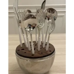 M Nag Re Plastique R Utilisable Gourmet Argent X 24 Pi Ces