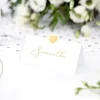 Marque Place Blanc Avec Coeur Or X 10 Pi Ces