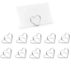 Marque Place Clipse Coeur Argent Chrome X 10 Pi Ces