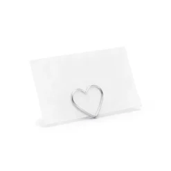 Marque Place Clipse Coeur Argent Chrome X 10 Pi Ces