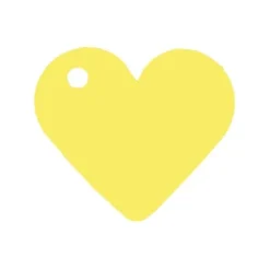 Marque Place Coeur Jaune X10