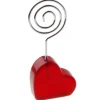 Marque Place Coeur Translucide Rouge Avec Tige