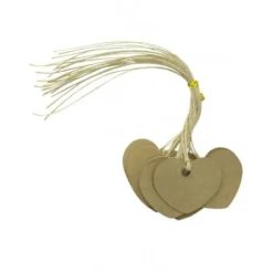 Marque Place Etiquette Coeur Avec Ruban X 12 Pi Ces