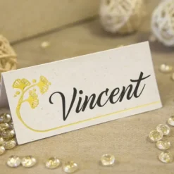 Marque Place Theme Ginkgo Or X 6 Pi Ces