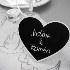 Marque Table Coeur En Ardoise