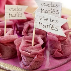 Mini Drapeau Vive Les Mari S X 10 Pi Ces