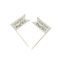 Mini Drapeau Vive Les Mari S X 10 Pi Ces