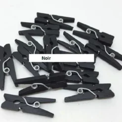 Mini Pince Linge Mariage Noire X 24 Pi Ces