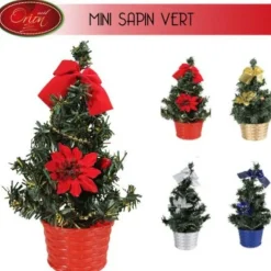Mini Sapin De Noel Vert Avec Décoration 20 Cm