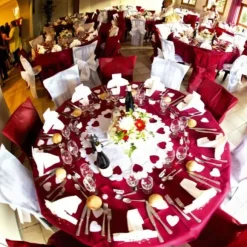 Nappe De Noel Ronde En Tissu Intiss 240 Cm