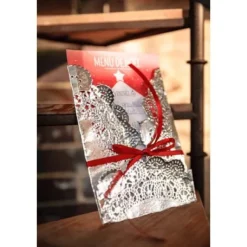 Napperon En Dentelle Argent 16Cm X 6 Pi Ces