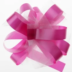 Noeud Automatique En Tulle Fuchsia X 5 Pi Ces