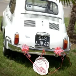 Noeud Automatique En Tulle Ecru X 5 Pi Ces