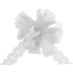 Noeud Automatique Fleur Blanc X 5 Pi Ces