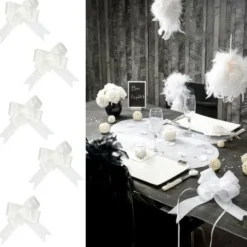 Noeud Automatique Intisse Blanc X 5 Pi Ces