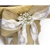 Noeud De Chaise Mariage En Jute Et Dentelle
