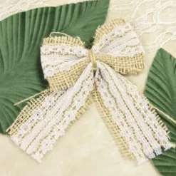 Noeud En Jute Et Dentelle X 2 Pi Ces