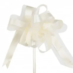 Noeud En Tulle Ecru 50Cm X2