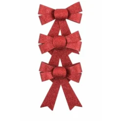 Noeud Paillet Rouge X 3 Pi Ces