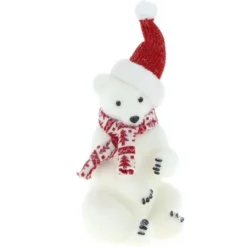 Ours De Noel Polaire Avec Echarpe