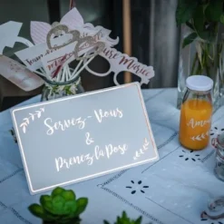 Panneau Servez Vous Et Prenez La Pose Rose Gold