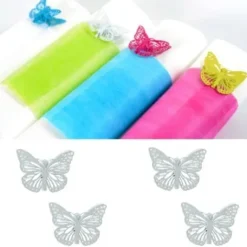 Papillon M Tal Blanc Pas Cher Sur Pince X 4 Pi Ces