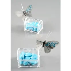 Papillon Mariage Blanc Sur Tige X 6 Pi Ces