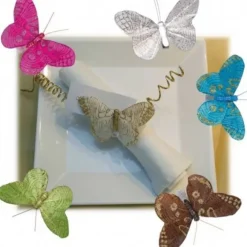 Papillon Sur Pince Scintillante X 6 Pi Ces