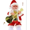 Pere Noel Automate Guitariste Pieds Lumineux