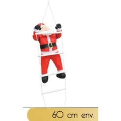 Pere Noel Sur Echelle A Suspendre 60Cm