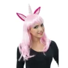 Perruque Licorne Rose Avec Corne Et Oreilles