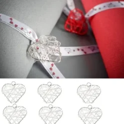 Petit Coeur En M Tal Argent Deco Mariage X 6 Pi Ces