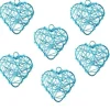 Petit Coeur En M Tal Turquoise Deco Mariage X 6 Pi Ces
