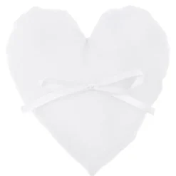 Petit Coussin Porte Alliance Coeur Blanc