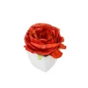 Petit Pot De Rose Rouge Paillet 8X6Cm