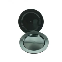 Petite Assiette Plastique Ronde R Utilisable Noire X 6 Pi Ces