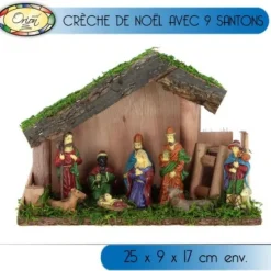 Petite Creche De Noel + 9 Santons