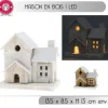 Petite Maison En Bois Noel 1 Led