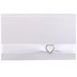 Petite Urne Mariage A Billet Cheque Avec Coeur Strass