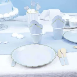 Petits Couteaux En Bois Bleu Pastel X 8 Pi Ces