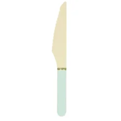 Petits Couteaux En Bois Vert Pastel X 8 Pi Ces