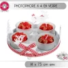 Photophore De Noel En Verre Rond X 4 Pi Ces