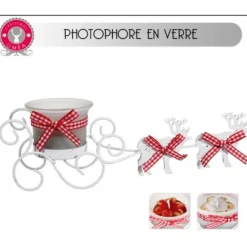 Photophore De Table De Noel Avec Rennes