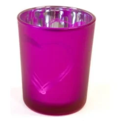 Photophore Decor Coeur Fuchsia