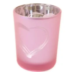 Photophore Decor Coeur Rose