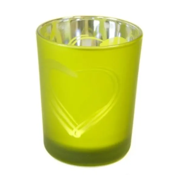Photophore Decor Coeur Vert Anis