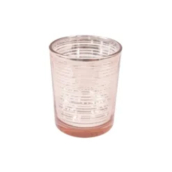 Photophore Pas Cher Rayures Rose Gold