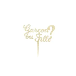 Pic D Co En Bois Dor Gender Reveal Gar On Ou Fille